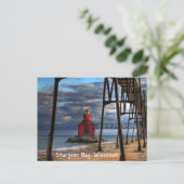 Sturgeon Bay Wisconsin door County briefkaart (Staand voorkant)