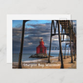 Sturgeon Bay Wisconsin door County briefkaart (Voorkant / Achterkant)
