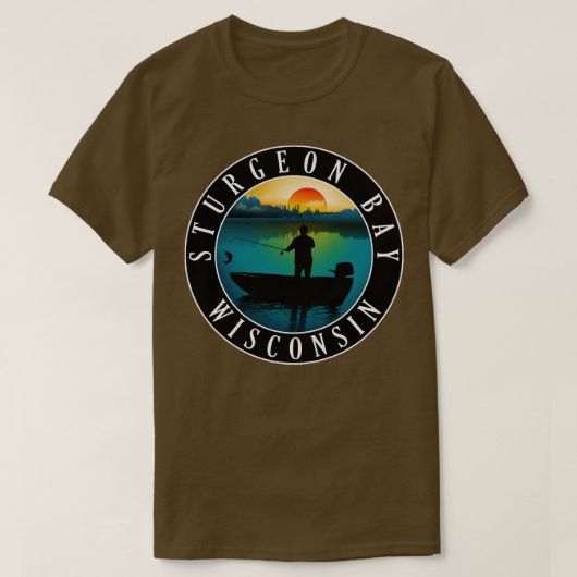 Sturgeon Bay Wisconsin Vist T-shirt (Design voorkant)