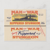 Sturgeon can Label Briefkaart (Voorkant)