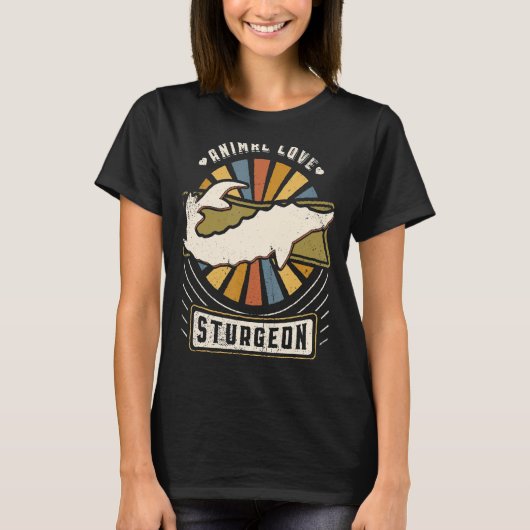 Sturgeon  Classic Retro Animal T-shirt (Voorkant)