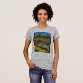STURGEON COLORING PAGE & SCUTES - womens t-shirt (Voorkant volledig)