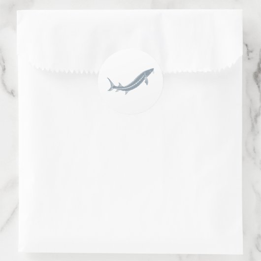 Sturgeon Fish Ronde Sticker (Tas)