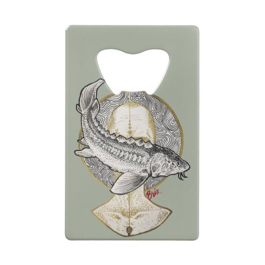 STURGEON GOD CREDITKAART FLESSENOPENER (Achterkant)