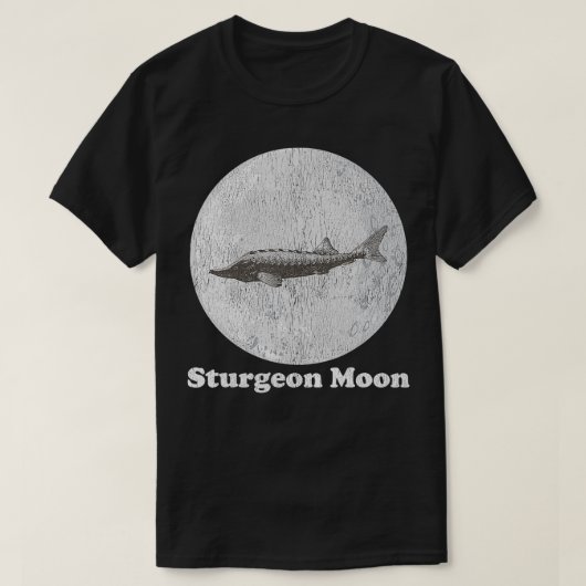 Sturgeon Maan Astrologie Volle Maan Ruimte Wetensc T-shirt (Design voorkant)