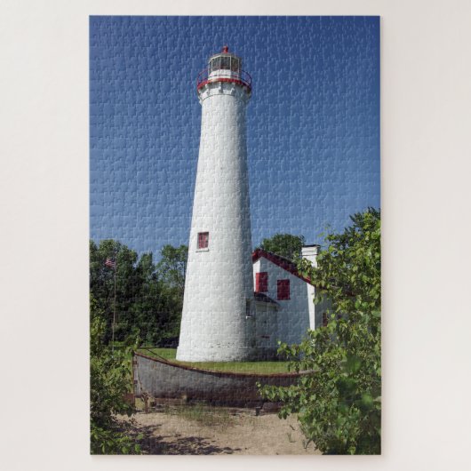 Sturgeon Point Lighthouder met bootpuzzel Legpuzzel (Verticaal)