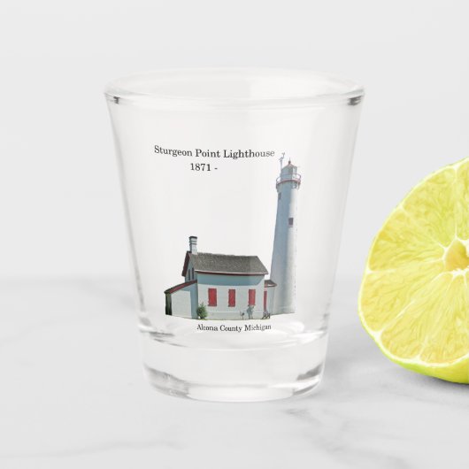 Sturgeon Point Lighthoudingsglas Shot Glas (Voorkant)