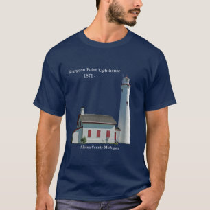 Sturgeon Point Lighthouse cutout shirt donker