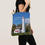 Sturgeon Point Lighthouse over de hele canvas tas (Dichtbij)