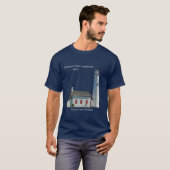 Sturgeon Point Lighthouse uitgesneden shirt donker (Voorkant volledig)