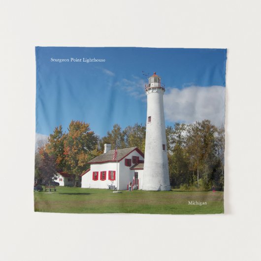 Sturgeon Point Lighthouse Wandkleed (Voorkant (horizontaal))