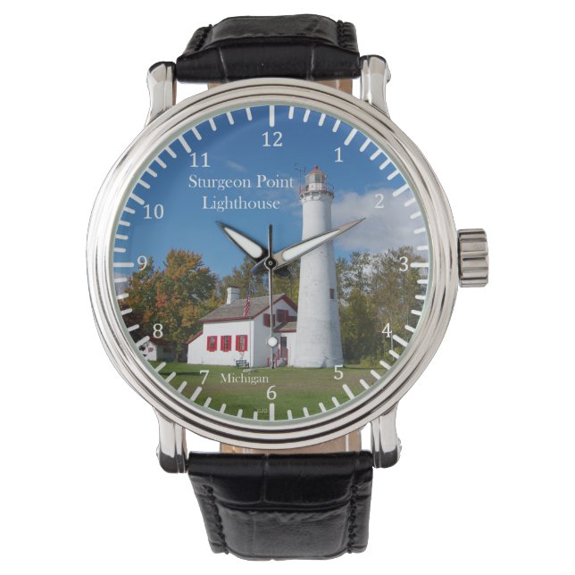 Sturgeon Point Lighthouse watch Horloge (Voorkant)