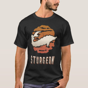 Sturgeon Retro Classic Animal Sunset T-shirt