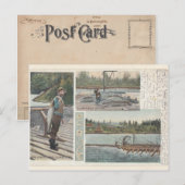 Sturgeon Salmon Wheel Briefkaart (Voorkant / Achterkant)