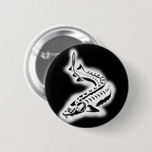 Sturgeon Tribal Glow Ronde Button 5,7 Cm (Voorkant /achterkant)