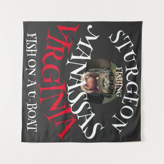 STURGEON VISSEN BULL RUN RIVER OP EEN U-BOOT WANDKLEED (Voorkant (horizontaal))