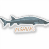 Sturgeon Vissen Sticker (Voorkant)