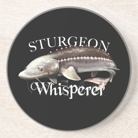Sturgeon Whisperer Zandsteen Onderzetter (Voorkant)