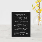 Sturgeons Paddle Fish Bowfin Fish Grafiek Beste Vi Kaart (Gele Bloem)