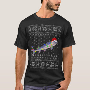 Sturgeons Vis Kerstmis Stijl Lelijke Sturgeons Ker T-shirt