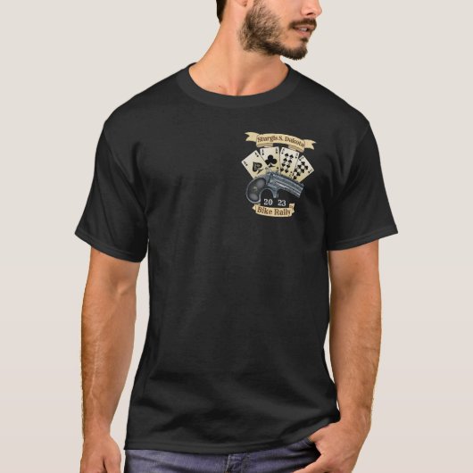 Sturgis Bike Rally 2023 Aces en Pistool T-shirt (Voorkant)
