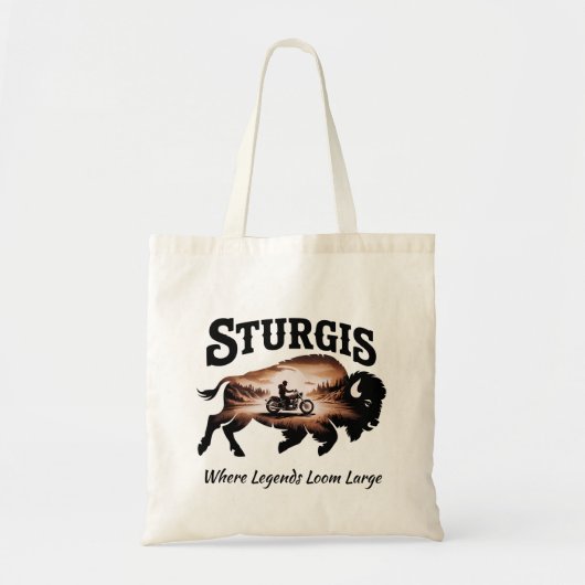 Sturgis Black Hills SD Bison Legends Tote Bag (Voorkant)