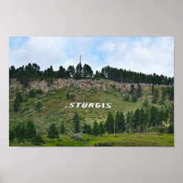 Sturgis Hillside Side, South Dakota Poster