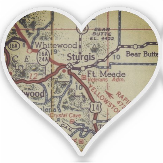 Sturgis  Map Sticker (Voorkant)