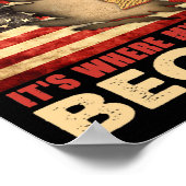 Sturgis Michigan Vlag van de Verenigde Staten 4 ju Poster (Hoek)