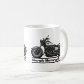 Sturgis Motorcycle Rally Zwart-wit Biker Koffiemok (Voorkant rechts)