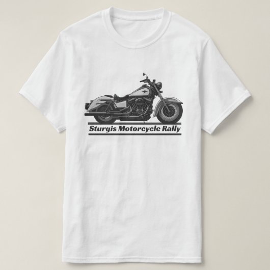 Sturgis Motorcycle Rally Zwart-wit T-shirt (Design voorkant)