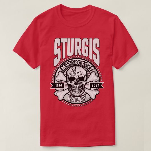 Sturgis Motorfiets rally 2024 1 T-shirt (Design voorkant)