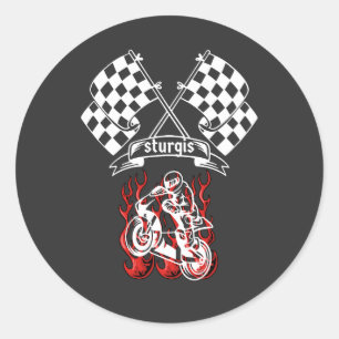 STURGIS MOTORFIETS RALLY 2025 BIKE RALLY RETRO RONDE STICKER