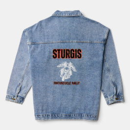 STURGIS MOTORFIETS RALLY, BIKE RALLY VINTAGE DENIM JACKET