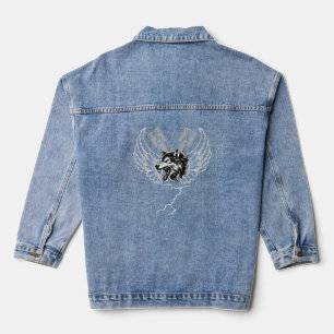 STURGIS MOTORFIETS RALLY WOLF BIKER WEG & WIN 25 DENIM JACKET