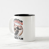 Sturgis SD Motorfiets Bikers Pensioenplan Tweekleurige Koffiemok (Voorkant links)