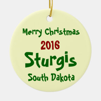 Sturgis South Dakota MERRY CHRISTMAS ORNAMENT 2016
