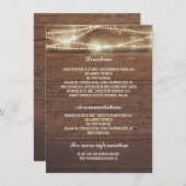 Sturing Lights Rusti Hout Bruiloft Details Informatiekaartje (Voorkant / Achterkant)