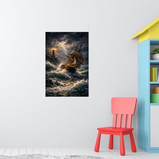 Stürmische Zee Poster (Kinderkamer 1)