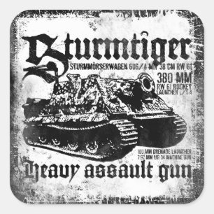 Sturmtiger Vierkante Sticker
