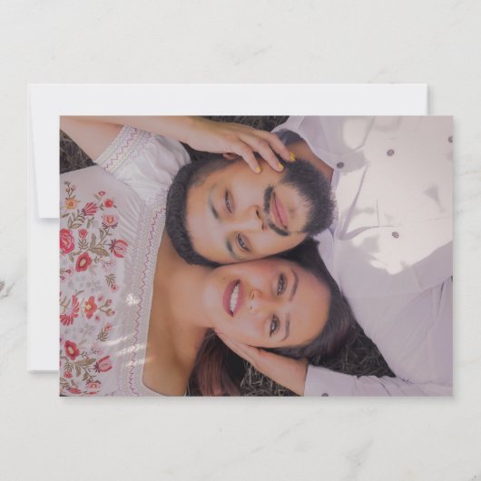 Stustachtig Roos Floral Eucalyptus Wedding Save The Date (Achterkant)