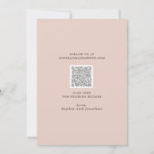Stustachtig Roos Floral Eucalyptus Wedding Save The Date (Achterkant)