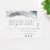 Stustblauw agate dank je korting visitekaartje (Bureau)