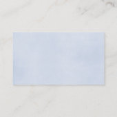 Stustblauw baby shower luiertapekaarten informatiekaartje (Achterkant)