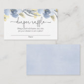 Stustblauw baby shower luiertapekaarten informatiekaartje (Voorkant / Achterkant)