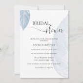 Stustblauw blad Bridal Shower Kaart (Voorkant)