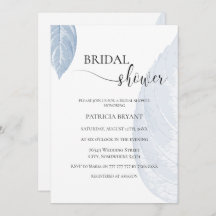 Stustblauw blad Bridal Shower