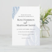 Stustblauw blad Weddenschap Kaart (Staand voorkant)