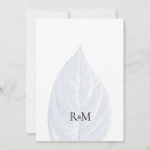 Stustblauw blad Weddenschap Kaart (Achterkant)