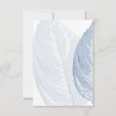 Stustblauw blad Wedding RSVP-kaart RSVP Kaartje (Achterkant)